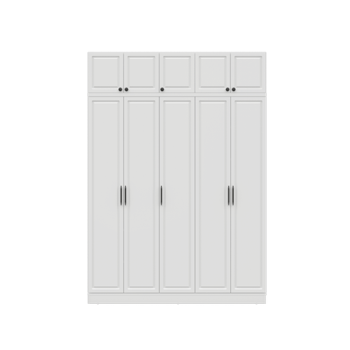 �cretsiz Montaj Milas 5 Kapakl� Komple MDF Y�kl�kl� Gard�rop