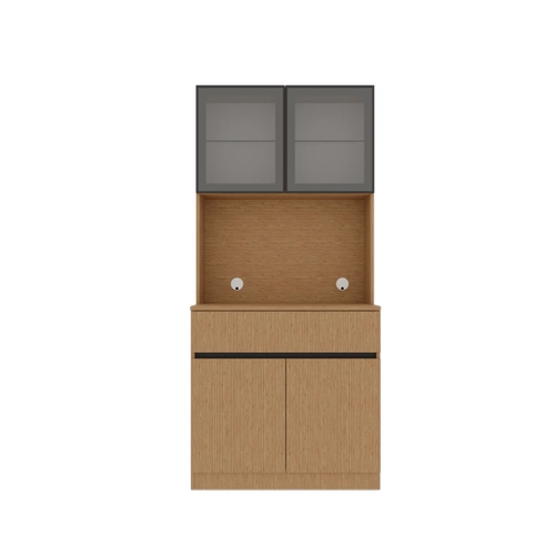 Bambu Mini Komple MDF LED Ayd�nlatmal� Kahve K��esi
