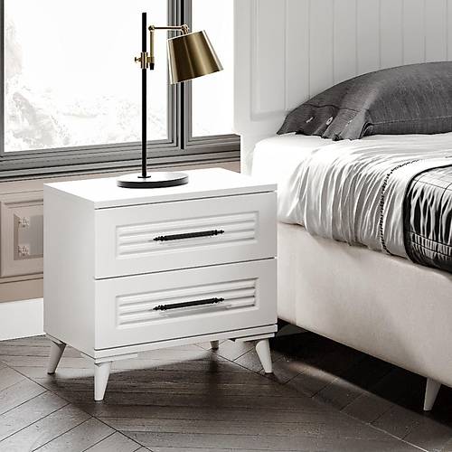 Paris Komple MDF Beyaz Komodin