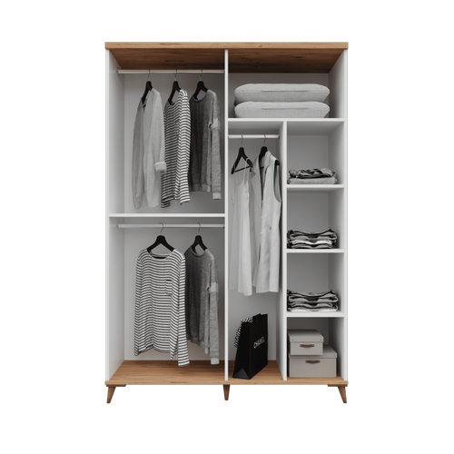 cretsiz Montaj Bohem 4 Kapakl Komple MDF  Gardrop
