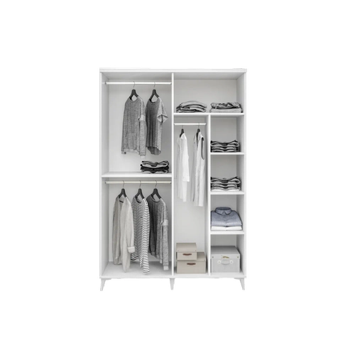 �cretsiz Montaj Paris 4 Kapakl� Komple MDF Gard�rop