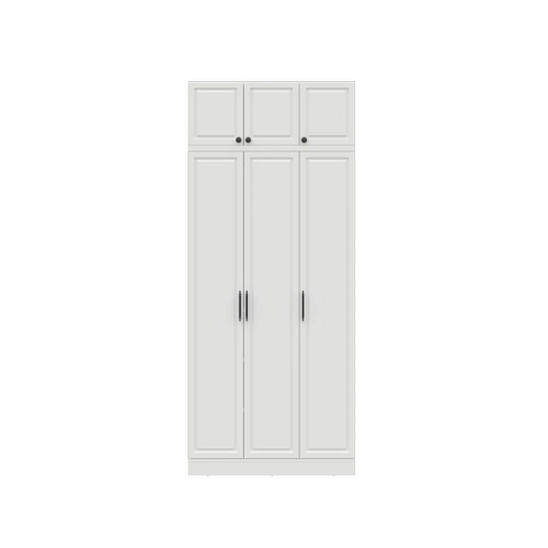 �cretsiz Montaj Milas 3 Kapakl� Komple MDF Y�kl�kl� Gard�rop
