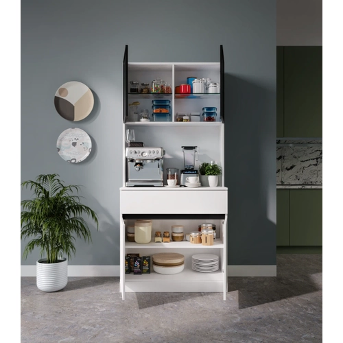 Moon Mini Kahve K��esi Komple MDF LED Ayd�nlatmal� Mutfak Dolab�