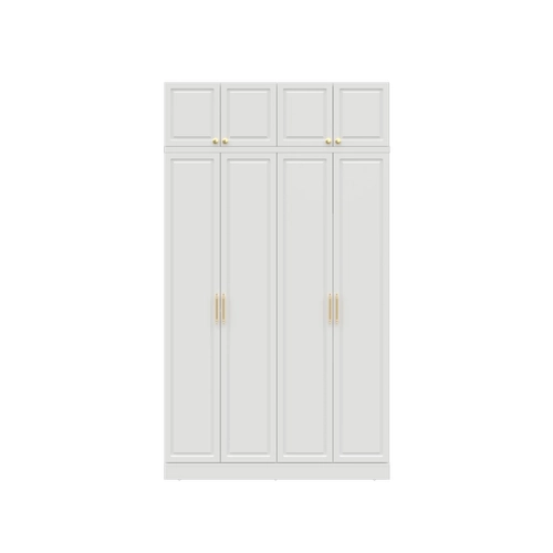 �cretsiz Montaj Milas Gold 4 Kapakl� Komple MDF Y�kl�kl� Gard�rop
