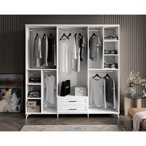 �cretsiz Montaj G�zde 6 Kapakl� Komple MDF Beyaz Gard�rop � Elbise Dolab� | �cretsiz Montaj