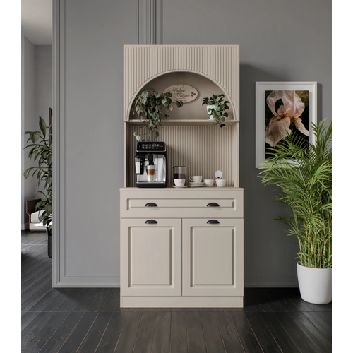 Siena Kum Beji Mini 90 cm Komple MDF LED Ayd�nlatmal� Kahve K��esi Montaj Dahil