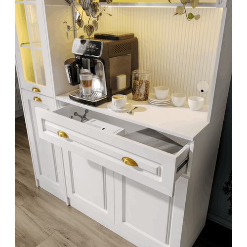 Armoni Gold Midi Kahve K��esi Sol Vitrinli Komple MDF