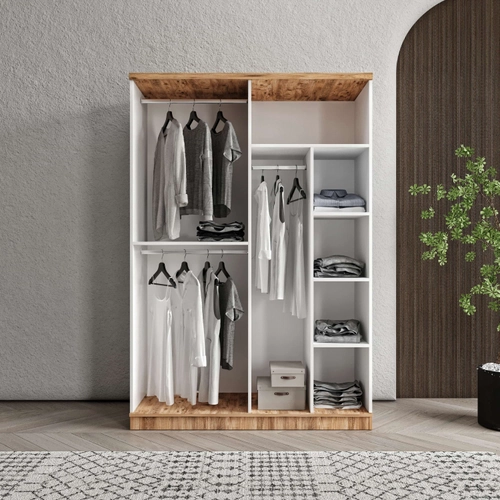 �cretsiz Montaj Rosa 4 Kapakl� Komple MDF Gard�rop
