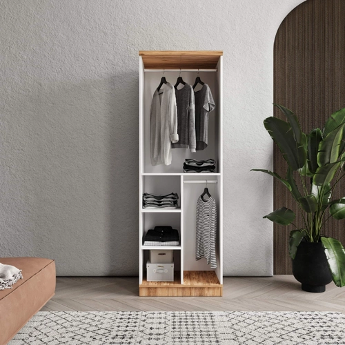 �cretsiz Montaj Rosa 2 Kapakl� Komple MDF Gard�rop