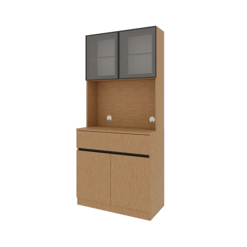 Bambu Mini Komple MDF LED Ayd�nlatmal� Kahve K��esi
