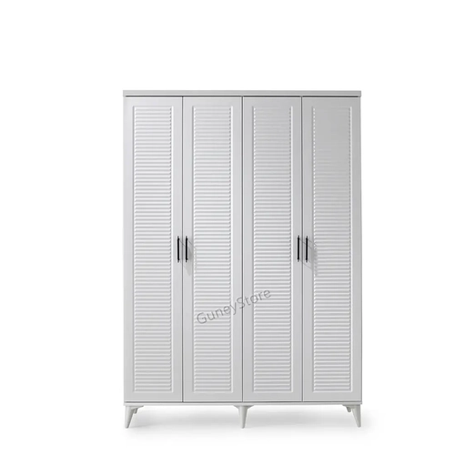 �cretsiz Montaj Paris 4 Kapakl� Komple MDF Gard�rop