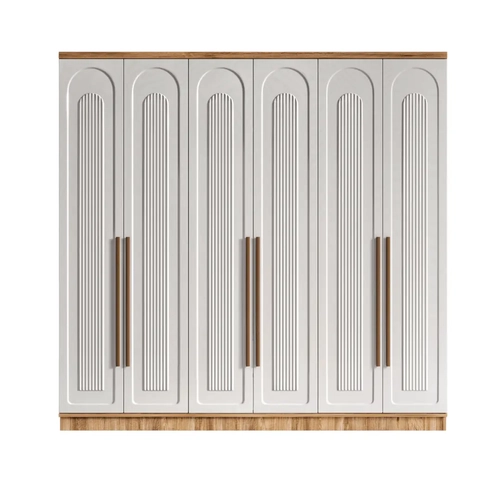 �cretsiz Montaj Flora 6 Kapakl� Komple MDF Gard�rop