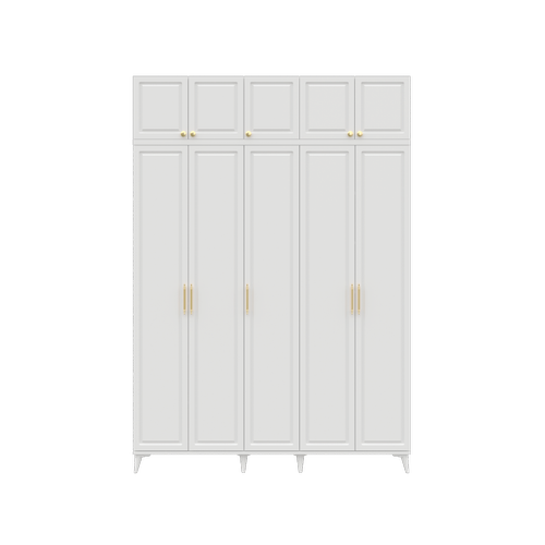 cretsiz Montaj Milas Gold 5 Kapakl Komple MDF Ayakl Yklkl Gardrop
