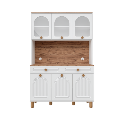 Rosa Kahve K��esi - 140 cm MDF Mutfak Dolab� - LED Ayd�nlatmal� - �cretsiz Montaj