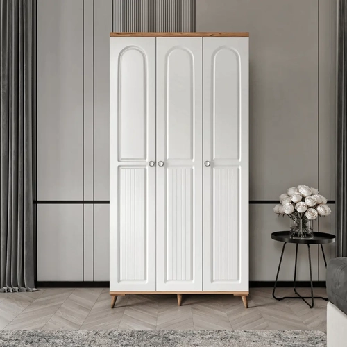 �cretsiz Montaj Bohem 3 Kapakl� Komple MDF  Gard�rop