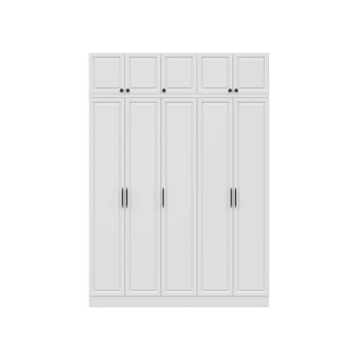 �cretsiz Montaj Milas 5 Kapakl� Komple MDF Y�kl�kl� Gard�rop