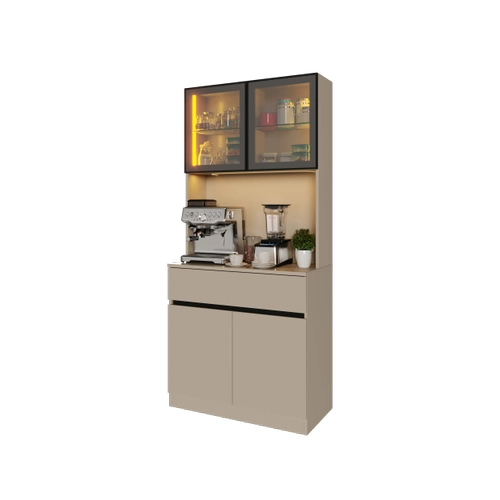 Viona Kum Beji Mini Komple MDF LED Ayd�nlatmal� Kahve K��esi