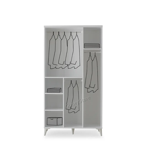 �cretsiz Montaj Sport 3 Kapakl� Komple MDF Gard�rop