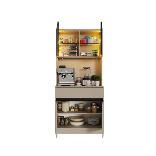 Viona Kum Beji Mini Komple MDF LED Ayd�nlatmal� Kahve K��esi