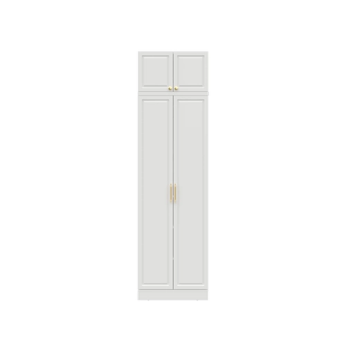 �cretsiz Montaj Milas Gold 2 Kapakl� Komple MDF Y�kl�kl� Gard�rop