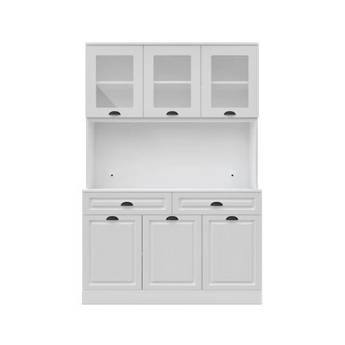 Luna Kahve K��esi - 140 cm MDF Mutfak Dolab� - LED Ayd�nlatmal� - �cretsiz Montaj