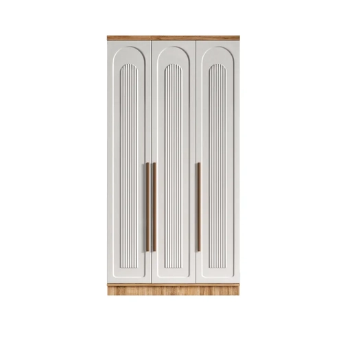 �cretsiz Montaj Flora 3 Kapakl� Komple MDF Gard�rop
