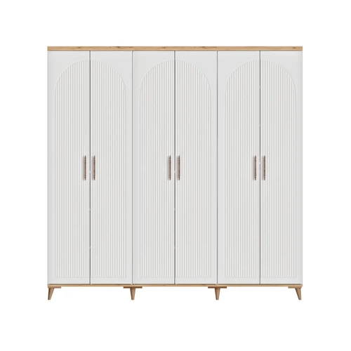 �cretsiz Montaj Nevada 6 Kapakl� Komple MDF Gard�rop