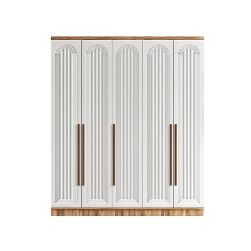 �cretsiz Montaj Rosa 5 Kapakl� Komple MDF Gard�rop