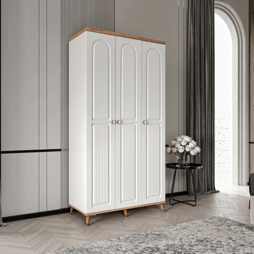 �cretsiz Montaj Bohem 3 Kapakl� Komple MDF  Gard�rop