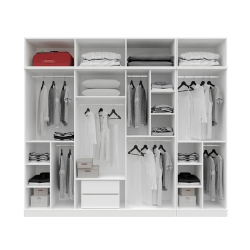 �cretsiz Montaj Milas 8 Kapakl� Komple MDF Y�kl�kl� Gard�rop