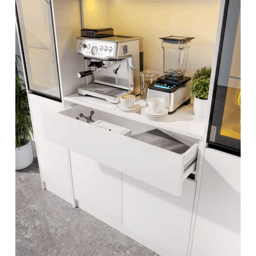 Lotus Maxi Kahve K��esi Komple MDF LED Ayd�nlatmal� Mutfak Kahve Dolab�