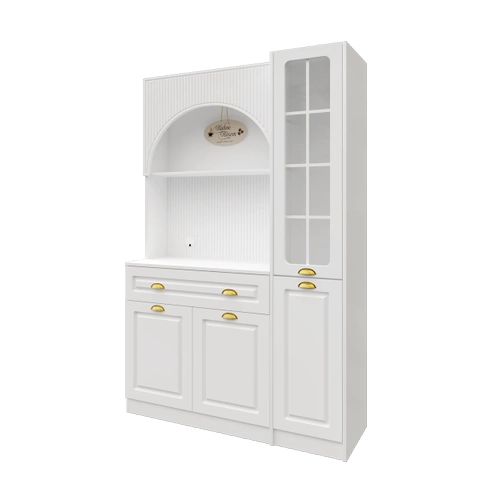 Armoni Gold Midi Kahve K��esi Sa� Vitrinli Komple MDF