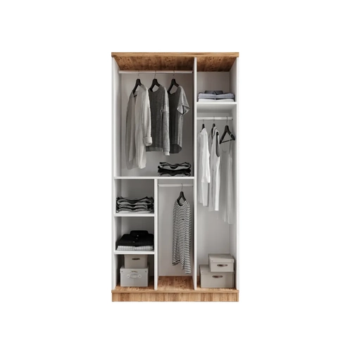 �cretsiz Montaj Flora 3 Kapakl� Komple MDF Gard�rop
