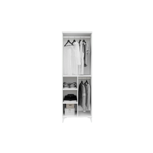 �cretsiz Montaj Milano 2 Kapakl� Komple MDF Beyaz Gard�rop