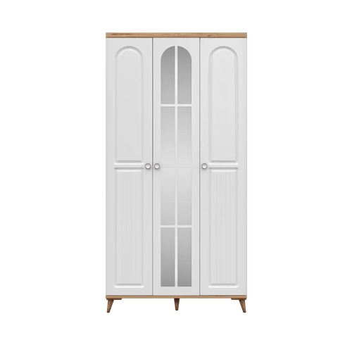 �cretsiz Montaj Bohem 3 Kapakl� Aynal� Komple MDF  Gard�rop