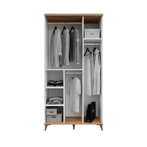 �cretsiz Montaj Bohem 3 Kapakl� Aynal� Komple MDF  Gard�rop