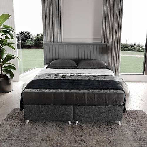 �cretsiz Montaj GuneyStore G�zde Antrasit �ift Ki�ilik Baza