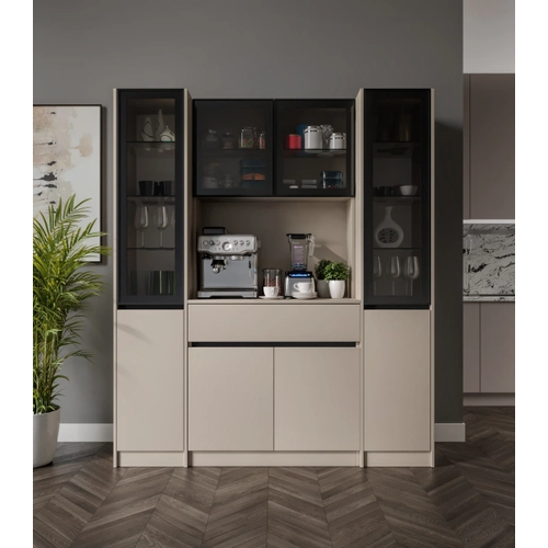 Viona Maxi Kum Beji Komple MDF LED Ayd�nlatmal� Kahve K��esi