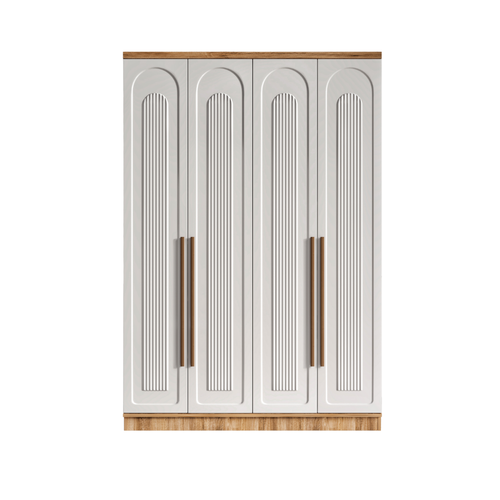 �cretsiz Montaj Flora 4 Kapakl� Komple MDF Gard�rop