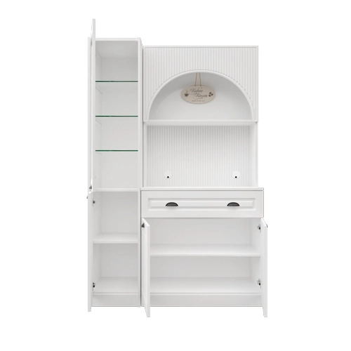 Armoni Black Midi Kahve K��esi Sol Vitrinli Komple MDF