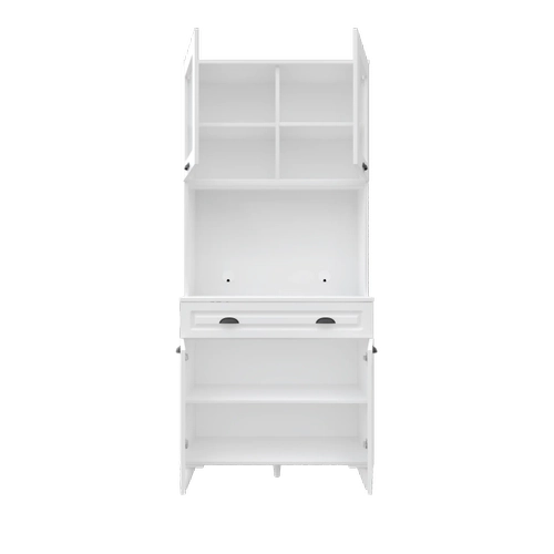 Luna 2 Kapakl� Ayakl� Kahve K��esi � 93 cm MDF, LED Ayd�nlatmal�, �ok Ama�l� Mutfak ve Airfryer Dolab�