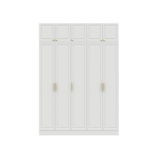 �cretsiz Montaj Milas Gold 5 Kapakl� Komple MDF Y�kl�kl� Gard�rop