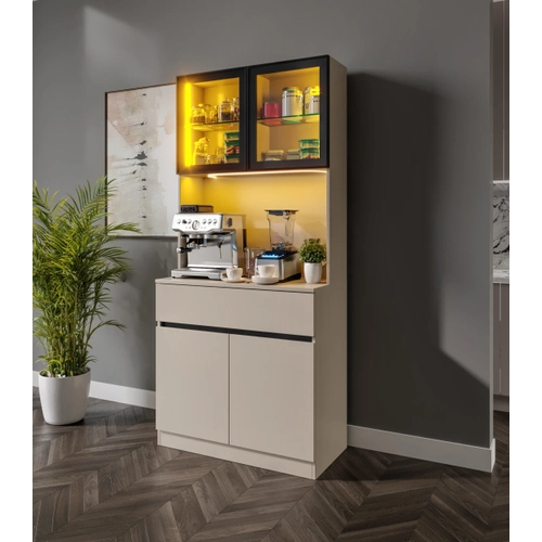 Viona Kum Beji Mini Komple MDF LED Ayd�nlatmal� Kahve K��esi
