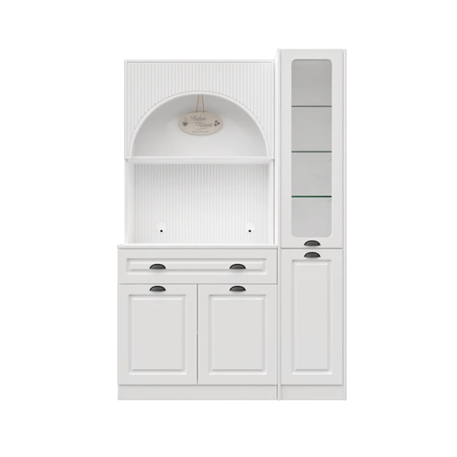 Armoni Black Midi Kahve K��esi Sa� Vitrinli Komple MDF