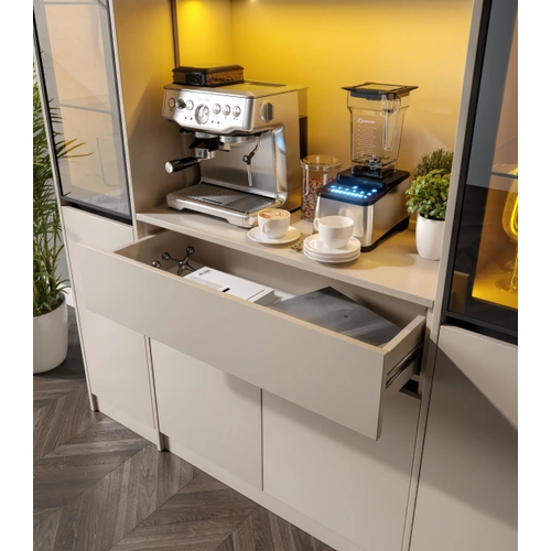 Viona Maxi Kum Beji Komple MDF LED Ayd�nlatmal� Kahve K��esi