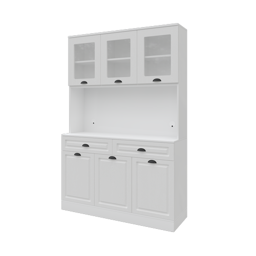 Luna Kahve K��esi - 140 cm MDF Mutfak Dolab� - LED Ayd�nlatmal� - �cretsiz Montaj