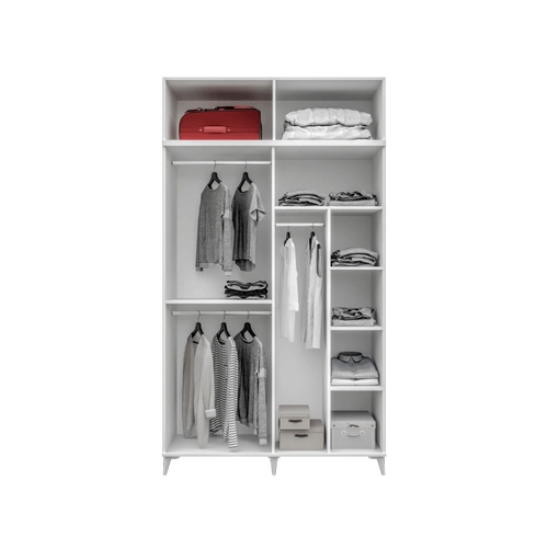 �cretsiz Montaj Milas 4 Kapakl� Komple MDF Ayakl� Y�kl�kl� Gard�rop