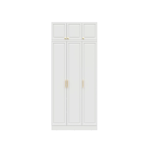 �cretsiz Montaj Milas Gold 3 Kapakl� Komple MDF Y�kl�kl� Gard�rop