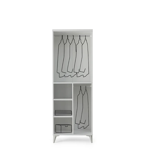 �cretsiz Montaj Sport 2 Kapakl� Komple MDF Gard�rop