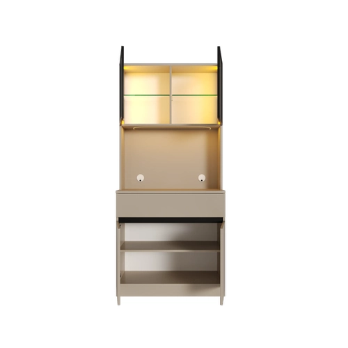 Viona Kum Beji Mini Komple MDF LED Ayd�nlatmal� Kahve K��esi